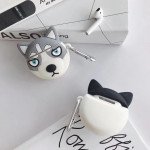 Wholesale Cute Design Cartoon Silicone Cover Skin for Airpod (1 / 2) Charging Case (Husky Gray)